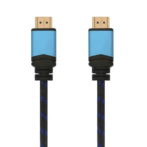 able, HDMI, 2.0, Premium alta velocidad / HEC, 4k@60 Hz, 18 Gbps, A/M-A/M, Negro/Azul, 1.0 m - Imagen 2