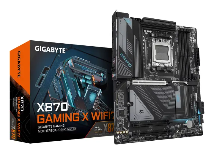 X870 GAMING X WIFI7 Placa Base - Compatible con CPUs AMD Ryzen 9000, 16+2+2 fases VRM, hasta 8000MHz DDR5 (OC), 1xPCIe 5.0 + 2xPCIe 4.0, Wi-Fi 7, LAN 2.5GbE, USB 4