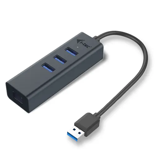 Metal USB 3.0 HUB 3 Port + Gigabit Ethernet Adapter - Imagen 1