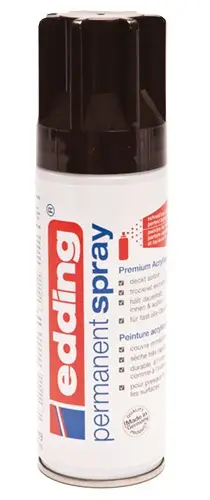 Permanent Spray pintura acrílica 200 ml Negro Bote de spray
