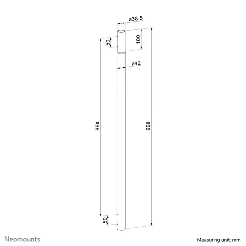 ACL25-500BL Tubo de extensión para montaje de proyector en el techo - alt. 89 cm - Imagen 11