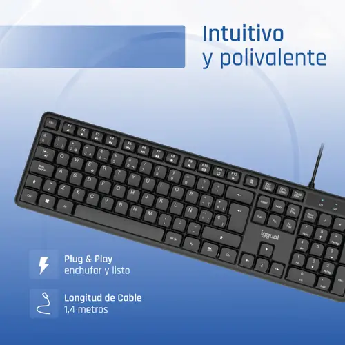 Teclado USB estándar CK-SILENT-105T negro - Imagen 6