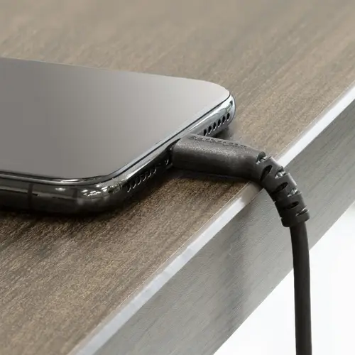 Cable Resistente USB-A a Lightning de 1 m Negro - Cable de Alimentación y Sincronización USB Tipo A a Lightning con Fibra de Aramida Robusta - Con Certificación MFi de Apple - iPad/iPhone 12 - Imagen 4