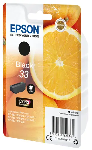 Oranges Singlepack Black 33 Claria Premium Ink - Imagen 2