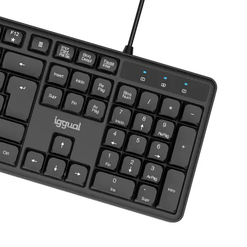 Teclado USB estándar CK-SILENT-105T negro - Imagen 3