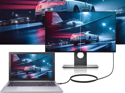 ABBY10G adaptador de cable de vídeo 2 m USB Tipo C HDMI Gris - Imagen 7
