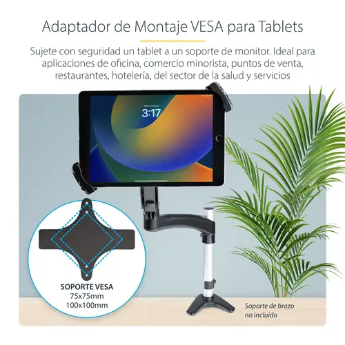 TABLET-VESA-ADAPTER soporte Soporte pasivo Tablet/UMPC Negro - Imagen 12