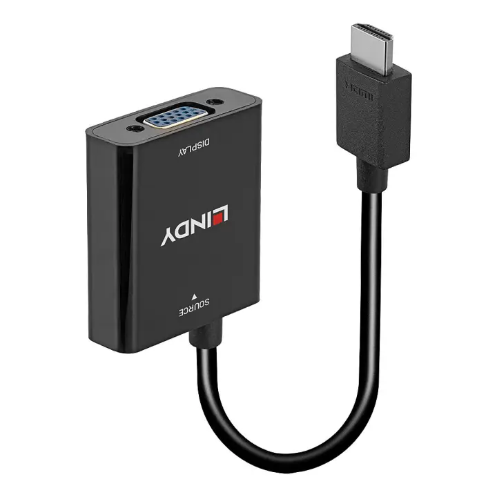 38291 adaptador de cable de vídeo 0,1 m HDMI tipo A (Estándar) VGA (D-Sub) Negro
