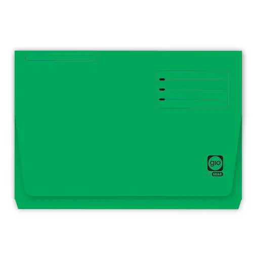 SUBCARPETA CON BOLSA Y SOLAPA INTENSAS 320 GRS FOLIO COLOR VERDE ..