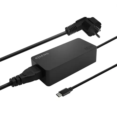Cargador 65W PD3.0 1XUSB-C 1.8M, Negro - Imagen 2