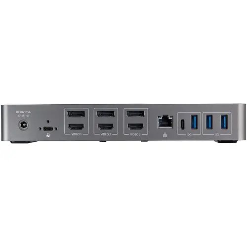 Docking Station USB-C y USB-A 10Gb - Replicador de Puertos Híbrido Universal para 3 Monitores DisplayPort y HDMI 4K de 60Hz - PD 85W - Hub Ladrón USB de 6 Puertos - Audio - Red Gigabit - Imagen 8