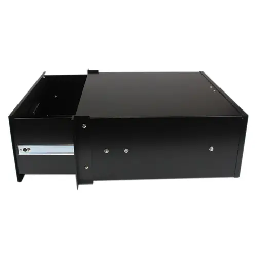 Cajon Metálico Acero Negro 4U 19in Pulgadas para montar en Armario Rack Bastidor - Imagen 2