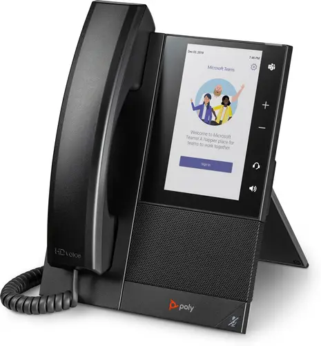 Teléfono multimedia empresarial CCX 505 para Microsoft Teams y habilitado para alimentación a través de Ethernet (PoE) - Imagen 6