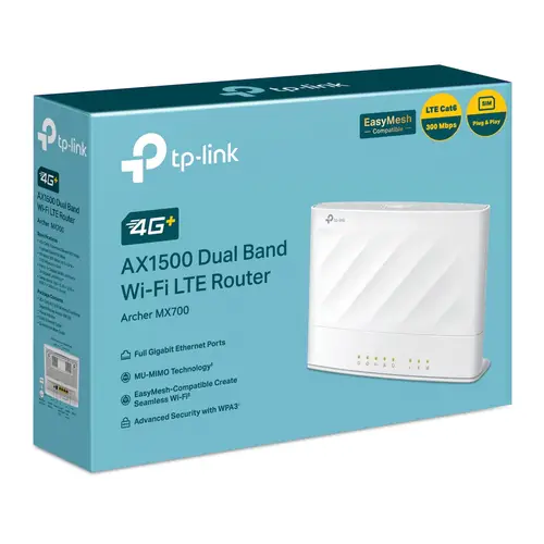 Archer MX700 router inalámbrico Gigabit Ethernet Doble banda (2,4 GHz / 5 GHz) 4G Blanco - Imagen 8
