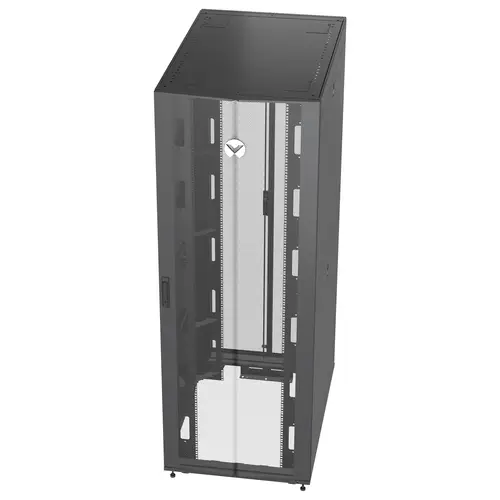 VR3357 armario rack 48U Rack o bastidor independiente Negro, Transparente - Imagen 4