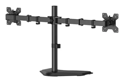 Soporte de mesa con peana eco giratorio e inclinable para monitor/TV 10kg (3 Pivotes, 2 Brazos) de 17-32, Negro - Imagen 3