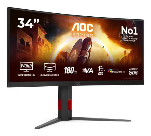 G4 CU34G4CA pantalla para PC 86,4 cm (34") 3440 x 1440 Pixeles Wide Quad HD Negro, Rojo - Imagen 2