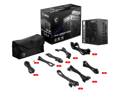 MPG A1000G PCIE5 unidad de fuente de alimentación 1000 W 20+4 pin ATX ATX Negro - Imagen 5