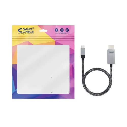 10.15.5103 adaptador de cable de vídeo 3 m USB Tipo C HDMI Aluminio, Negro - Imagen 6