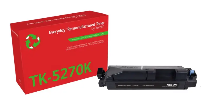 Remanufacturado Everyday Tóner Everyday Negro remanufacturado de Xerox es compatible con Kyocera TK-5270K, Capacidad estándar