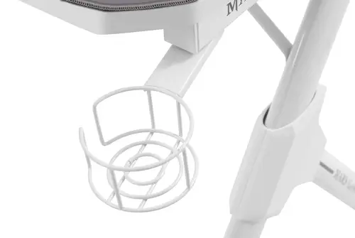 MGD140, Escritorio Ergonómica Gaming, Soporte Auriculares y Bebidas, Escritorio PC, 140x60cm, Blanco - Imagen 5