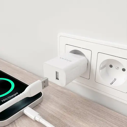 Cargador USB 10W alta eficiencia, 5V/2A, Blanco - Imagen 5