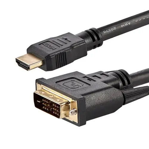 Cable Adaptador Conversor HDMI a DVI-D de 1,8m - Macho a Macho - Convertidor de Vídeo - Negro - Imagen 1
