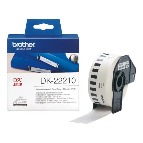 DK-22210 cinta para impresora de etiquetas Negro sobre blanco - Imagen 1