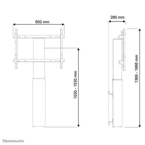 PLASMA-W2250BLACK Soporte de suelo para TV 42-100" - pared - motorizado - Imagen 2