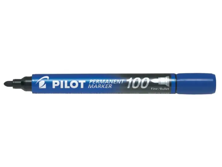 SCA-100-L marcador permanente Punta redonda Azul