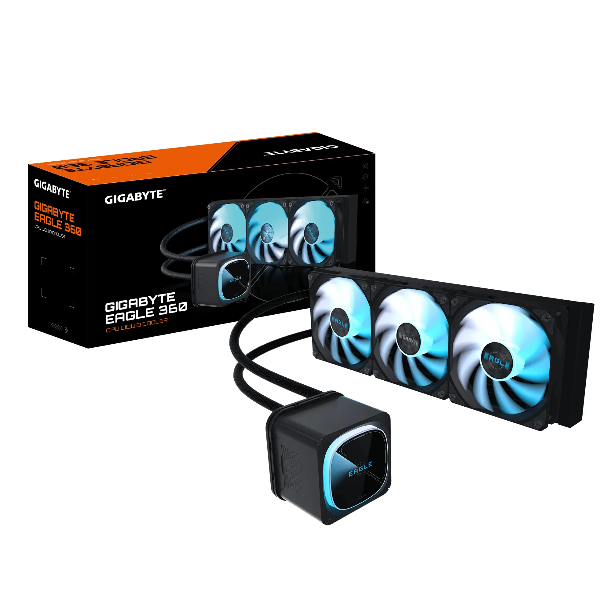 EAGLE 360 Refrigeración Líquida para CPU - 3x120mm Ventiladores ARGB, pantalla LCD a color, DAISY-CHAIN, Compatible con Intel LGA 1851 y AMD AM5