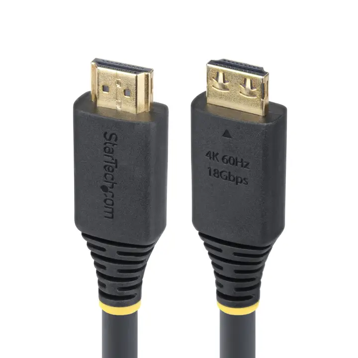 Cable HDMI Activo de Alta Velocidad de 6m con Conectores con Agarre - 4K 60Hz/1440p 144Hz - HDR10/HDCP 2.2/ARC - 18Gbps - Cable HDMI 2.0 - Recubrimiento de TPE