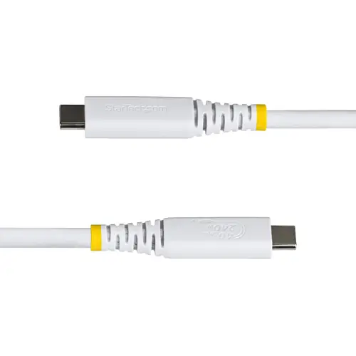 Cable USB4 de 1m USB-C - Cable USB Tipo C - Cable DP 2.1 - DP40 - Certificado USB-IF - Compatible con Thunderbolt 4 40Gbps - 8K60Hz/4K240Hz - PD de 240W - Recubrimiento de TPE - Blanco - Imagen 3