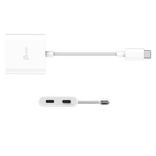 JCA164 0,1 m USB Tipo C Blanco - Imagen 3