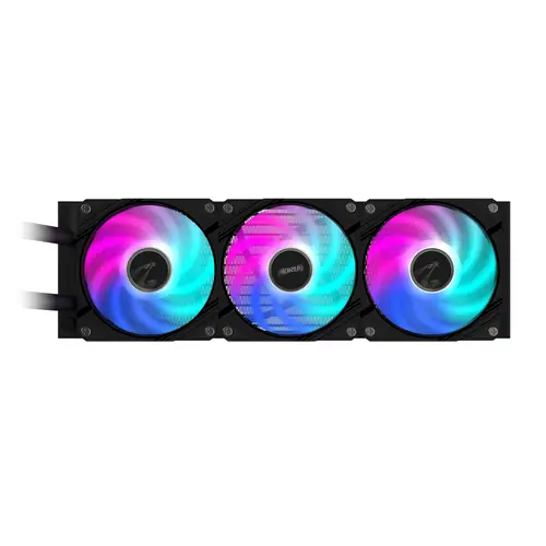 AORUS WATERFORCE II 360 AIO Refrigerador de CPU líquido - 3x ventiladores ARGB de 120 mm, mecanismo de conexión deslizante, DAISY-CHAIN, compatible con Intel LGA 1851 y AMD AM5 - Imagen 4