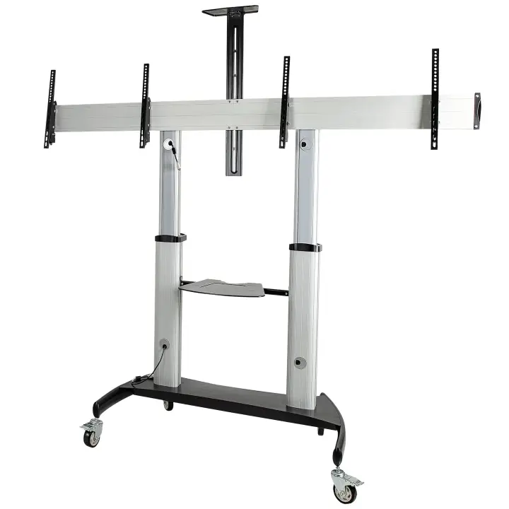 STNDMTVDUO soporte para TV 152,4 cm (60") Negro, Plata