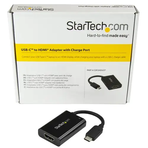 Adaptador USB-C a HDMI 4K con Entrega de Alimentación por USB - 60 Watts - Negro - Imagen 6