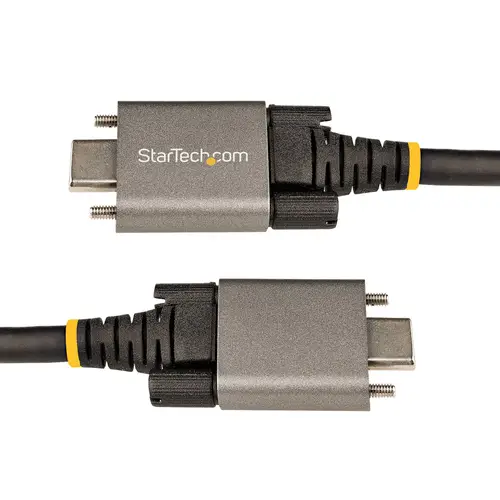 Cable de 1m USB-C con Tornillos Laterales de Fijación - 10Gbps - Cable USB Tipo C USB 3.1/3.2 Gen 2 - con Carga por Entrega Alimentación PD de 100W (5A), Modo Alt DP - Imagen 4