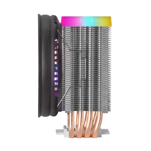 Disipador CPU Dual ARGB, 4 Heatpipes HCT, TDP 160 W, Ventilador Ultra-silencioso PWM 11 cm, MCPU44 - Imagen 4