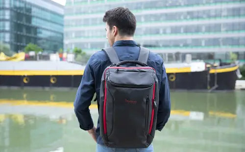 Drakkar KX DK RAGNARR 17' GAMING BACKPAC 43,2 cm (17") Mochila Negro, Rojo - Imagen 14