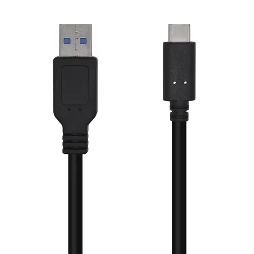 Cable USB 3.1 Gen 2 10 Gbps 3 A, Tipo C/M-A/M, Negro, 0.5m - Imagen 1