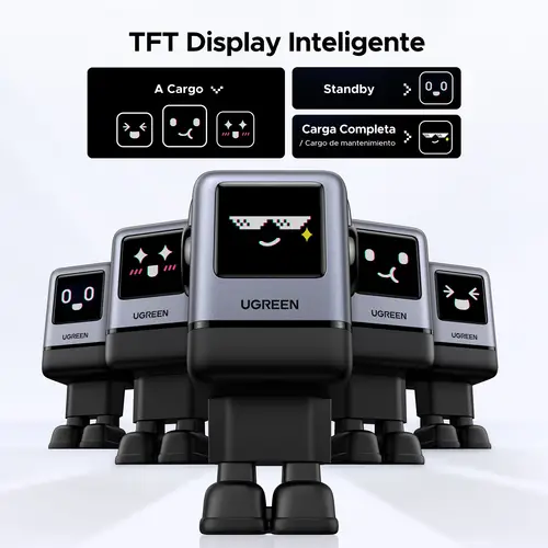 45515B cargador de dispositivo móvil Ordenador portátil, Teléfono móvil, Portátil, Batería portátil, Teléfono Gris Corriente alterna Carga rápida Interior - Imagen 3