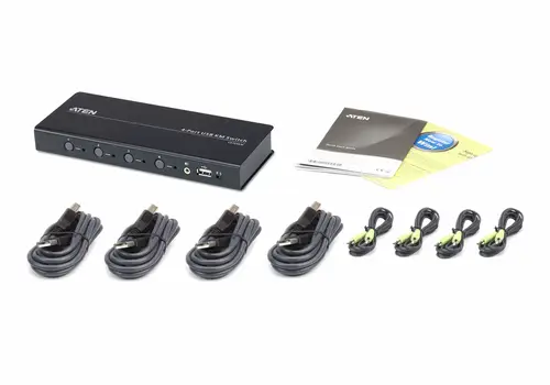 Switch KM USB de 4 puertos con Boundless Switching (cables incluidos) - Imagen 5