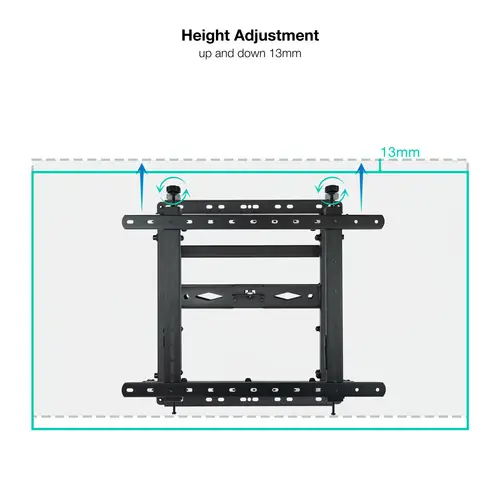 Soporte Video Wall de Pared para Pantalla 45"-70", Negro - Imagen 6