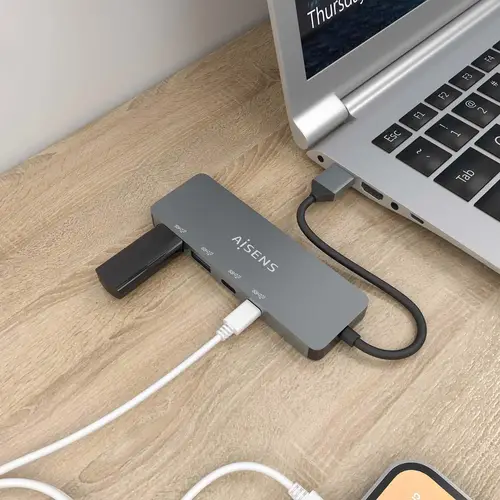 Hub USB 3.2 Gen2 10G USB-A, USB-A/M-2xUSB-C/H-2xUSB-A/H, Gris, 15cm - Imagen 4