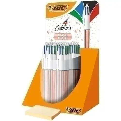 EXP. 20U BOLIGRAFO BIC 4 COLOURS ROSE GOLD
