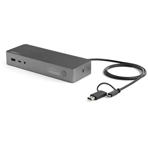 Docking Station Universal para Portátil - Replicador de Puertos Híbrido USB-C/-A - 2x HDMI y DP 4K - PD 100W - Mac / Windows / Chrome OS - Hub Ladrón de 4 Puertos USB - Ethernet - Imagen 1