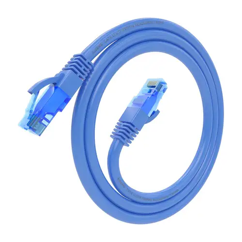 Cable De Red Latiguillo RJ45 Cat.6 UTP AWG26 CCA, Azul, 0.5 m - Imagen 2