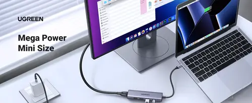15596 base para portátil y replicador de puertos Alámbrico USB 3.2 Gen 1 (3.1 Gen 1) Type-A + Type-C Aluminio - Imagen 1