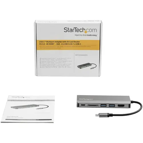 Adaptador Multipuertos USB-C - Docking Station Portátil USB Tipo C a HDMI de 4K - Hub Ladrón USB 3.0 de 2 Puertos - Lector de Tarjetas SD/SDHC - GbE - PD 3.0 de 60W Pass-Through - Mini Dock de Viajes USBC - Thunderbolt 3/USB-C - Imagen 5